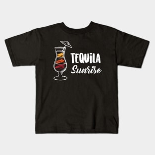 Tequila Sunrise Cocktail Drink Kids T-Shirt